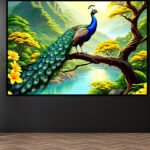 Peacock Paradise Canvas Art (16x24")