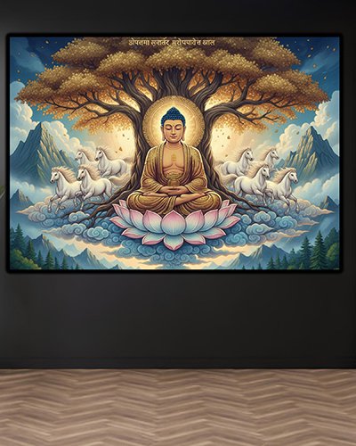 102 a Buddha Meditation Wall Art (12x18") - Image 1