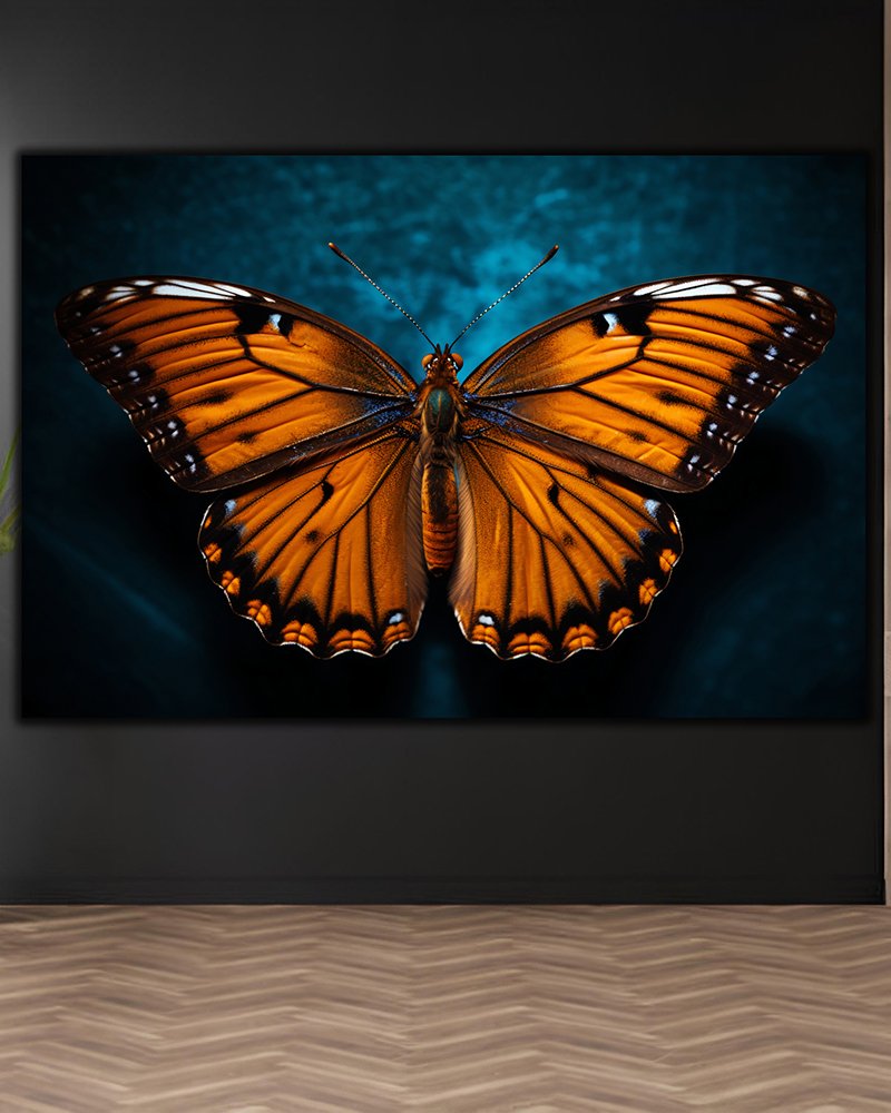 113 a Orange Monarch Butterfly Wall Art ( 16x24" ) - Image 1