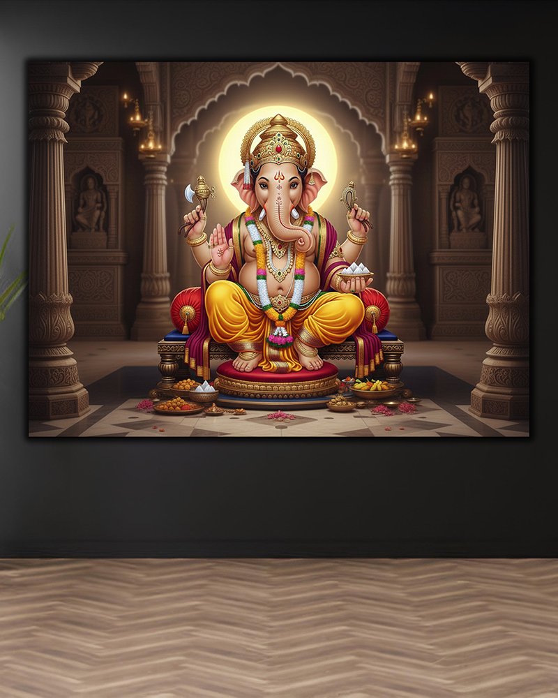 115 a Lord Ganesha Wall Art ( 18x24 ") - Image 1