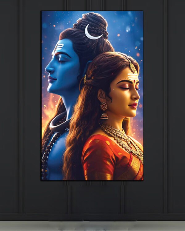 Shiva Parvati Spiritual Wall Art (2x3 Fit)