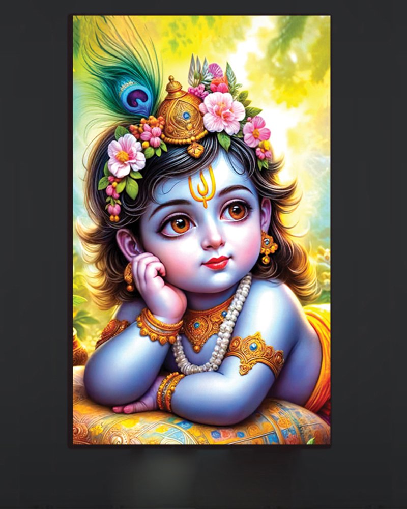 129 a Baby Krishna Canvas Art ( 16x24") - Image 1