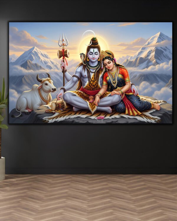 Shiva Parvati Divirt Printne ( 2x3 Fit )