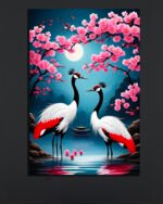 Cherry Blossom Crane Art Print (2x3 Fit)