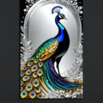 Elegant Peacock Wall Art (12x18")