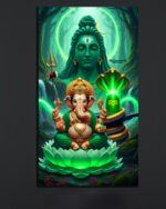 Shiva and Ganesha Spiritual Canvas Art (2x3 Fit)
