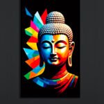 Vibrant Buddha Canvas Art (16x24")