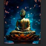 Golden Buddha Art Print  (12x18")
