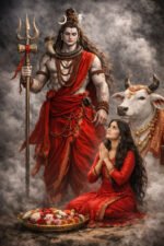 Lord Shiva & Parvati Divine Art Print (2x3 Fit) - Image 2