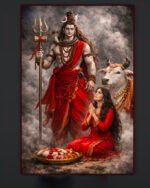 Lord Shiva & Parvati Divine Art Print (2x3 Fit)
