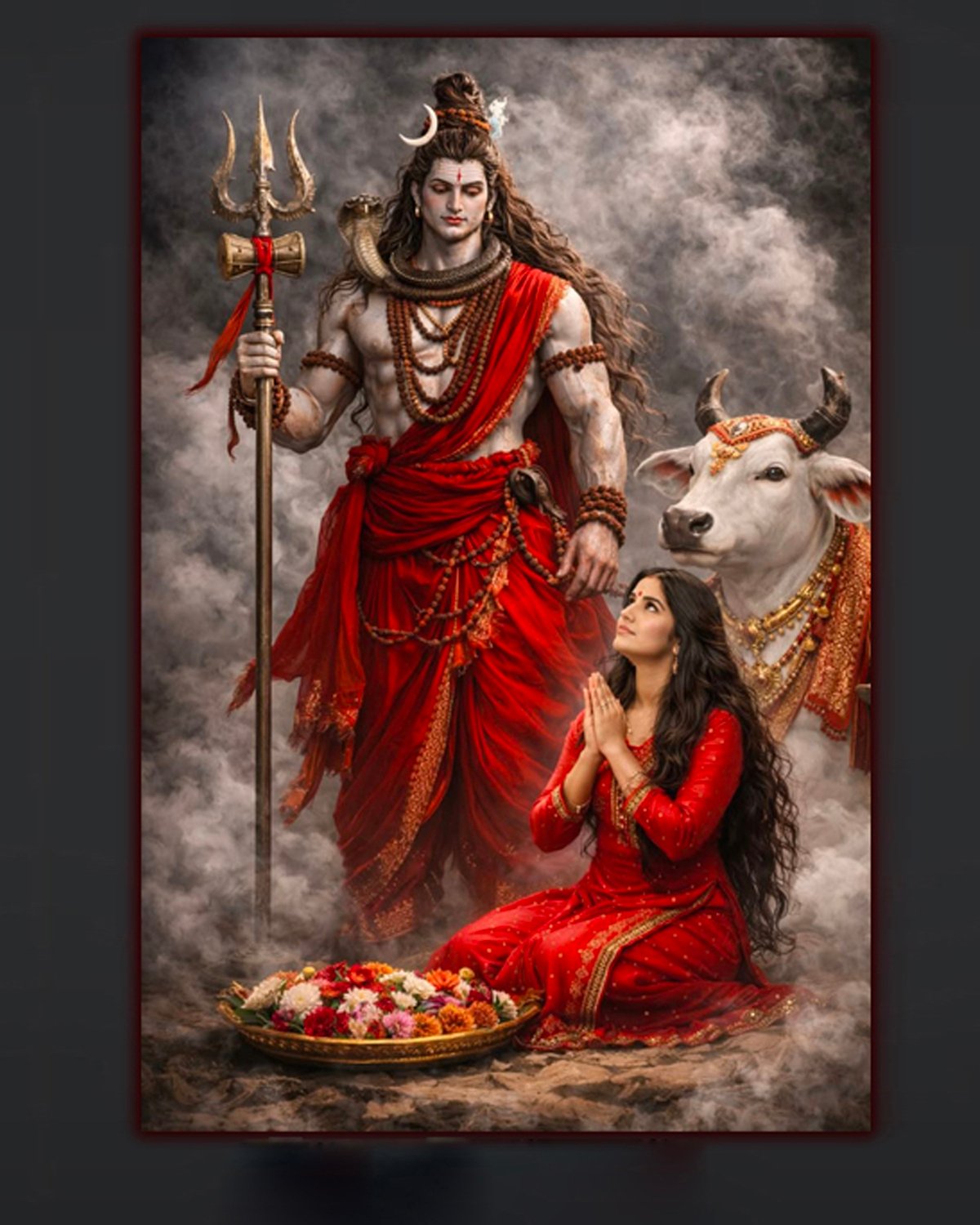 151 a Lord Shiva & Parvati Divine Art Print (2x3 Fit) - Image 1