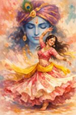 Radha Krishna Devotional Art Canvas (2x3 Fit) - Image 2
