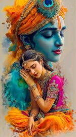 Radha Krishna Canvas Art (16x24") - Image 2