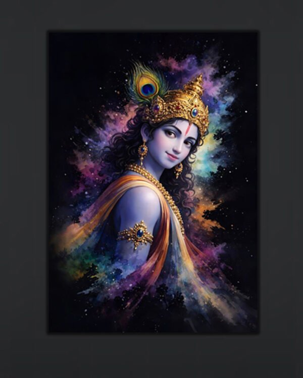 Divine Krishna Portrait (16x24")