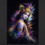 Divine Krishna Portrait (16x24")