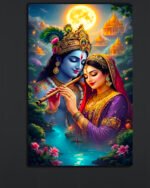 Radha Krishna Divine Art Canvas (16x24")