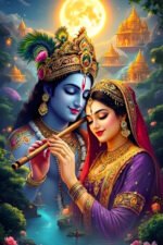 Radha Krishna Divine Art Canvas (16x24") - Image 2