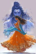 Lord Shiva & Dancing Woman Art Print (2x3 Fit) - Image 2