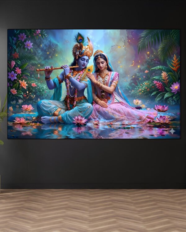 Radha Krishna Divine Wall Art ( 2x3 Fit)
