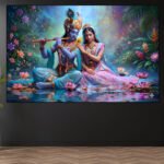 Radha Krishna Divine Wall Art ( 2x3 Fit)
