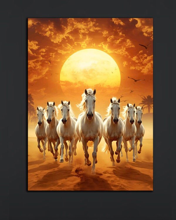 Galloping White Horses Wall Art (16x24")