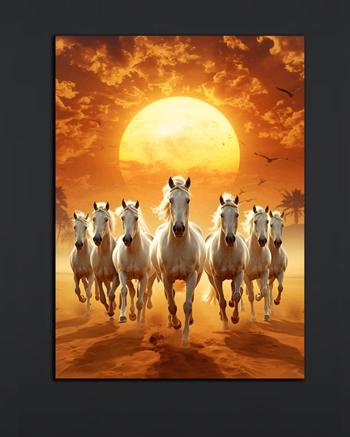 171 a Galloping White Horses Wall Art (16x24") - Image 1