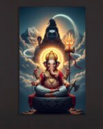 Shiva and Ganesha Divine Art Print (2x3 Fit)