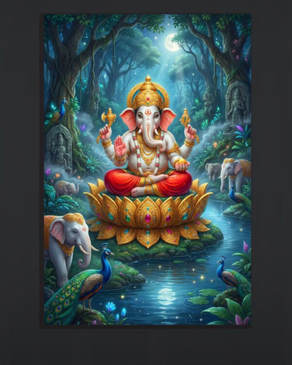 Ganesh Divine Art Print ( 16x24)