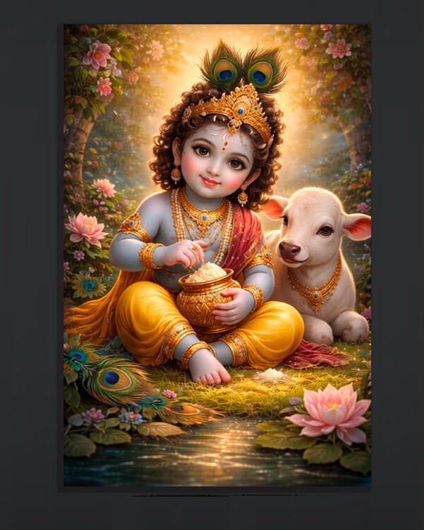 Lord Krishna Canvas Art (2x3 Fit)