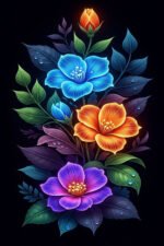 Floral Glow Canvas Art (16x24") - Image 2