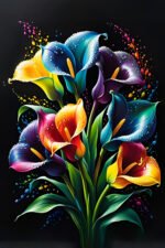 Vibrant Calla Lily Art Canvas (16x24") - Image 2