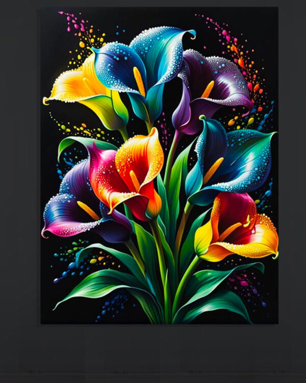 Vibrant Calla Lily Art Canvas (16x24")