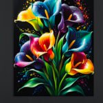 Vibrant Calla Lily Art Canvas (16x24")