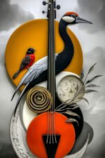 Musical Bird Art Sculpture (16x24") - Image 2