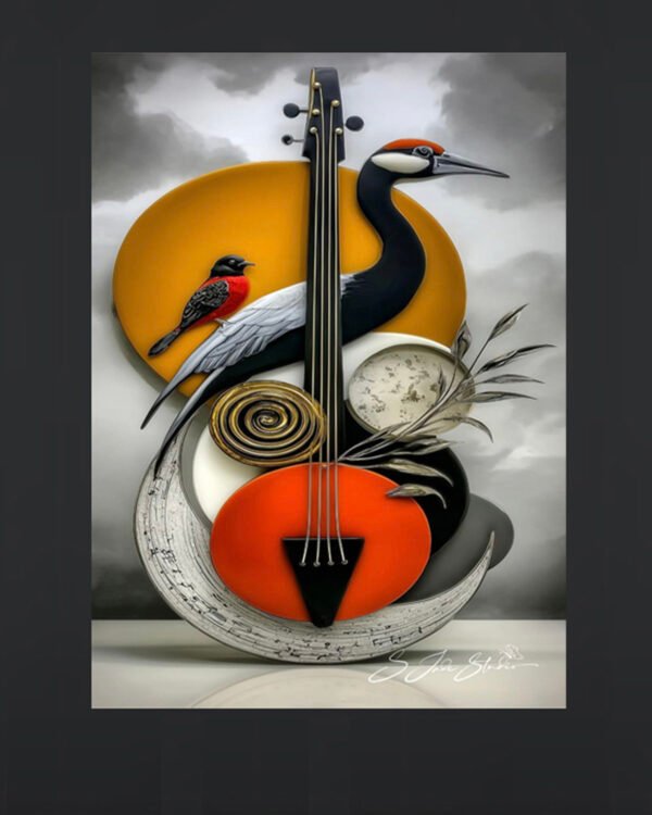 Musical Bird Art Sculpture (16x24")