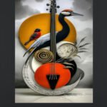Musical Bird Art Sculpture (16x24")