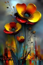 Vibrant Floral Canvas Art (2x3 Fit) - Image 2
