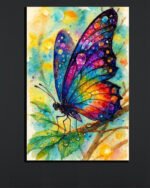 Rainbow Butterfly Canvas Art (16x24")