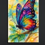 Rainbow Butterfly Canvas Art (16x24")