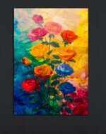 Vibrant Roses Oil Painting (16x24")