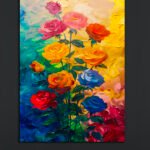 Vibrant Roses Oil Painting (16x24")