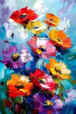 Abstract Floral Canvas Art (16x24") - Image 2