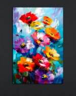 Abstract Floral Canvas Art (16x24")