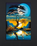 Dual Moon Serenity Wall Art (2x3 Fit)