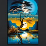 Dual Moon Serenity Wall Art (2x3 Fit)