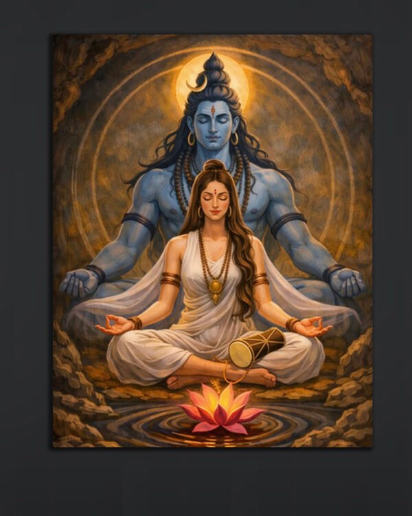 Divine Shiva Parvati Canvas Art (2x3 Fit )