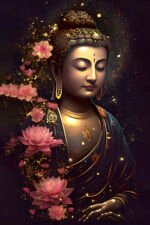 Golden Buddha Wall Art (2x3 Fit) - Image 2