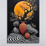 Abstract Vase & Tree Wall Art (2x3 Fit )