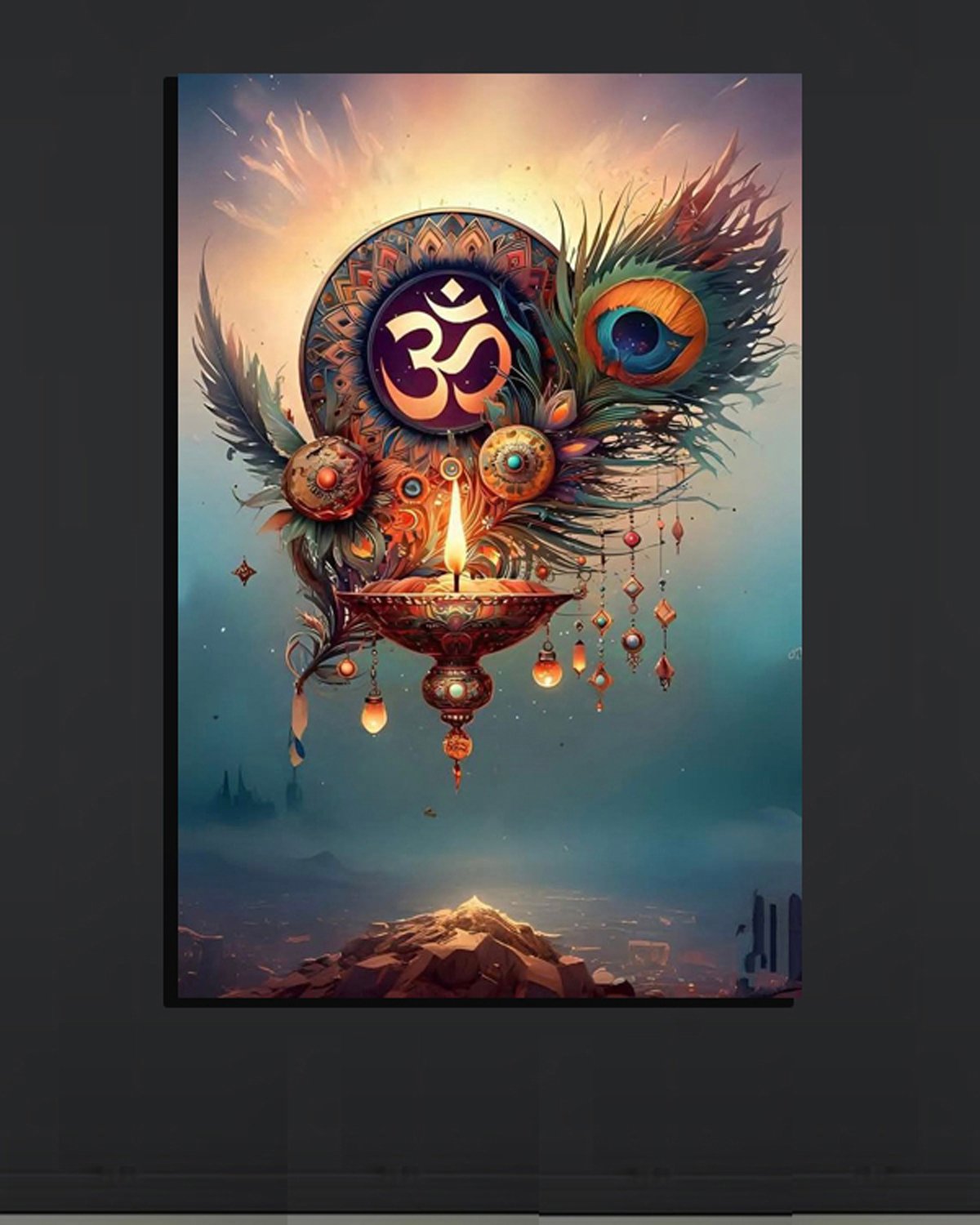 213 a Spiritual Om Wall Art Canvas (2x3 Fit) - Image 1