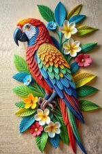 Colorful Parrot 3D Wall Art (2x3 Fit ) - Image 2